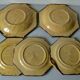 Set of 5 old plates Beretta Cie Vallauris glazed ceramic 1960s
