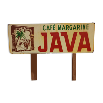 Very rare enamelled plate Java coffee margarine (Belgian roasting company)