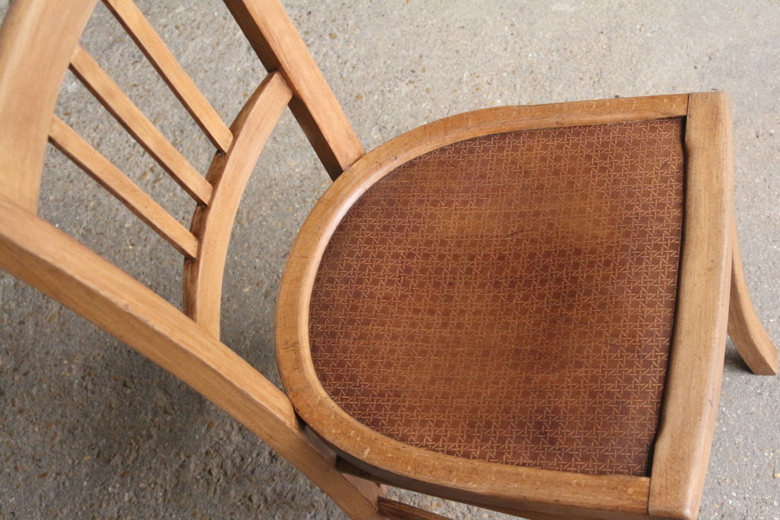 Early 20th century wooden bistro chair.