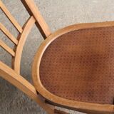 Early 20th century wooden bistro chair.
