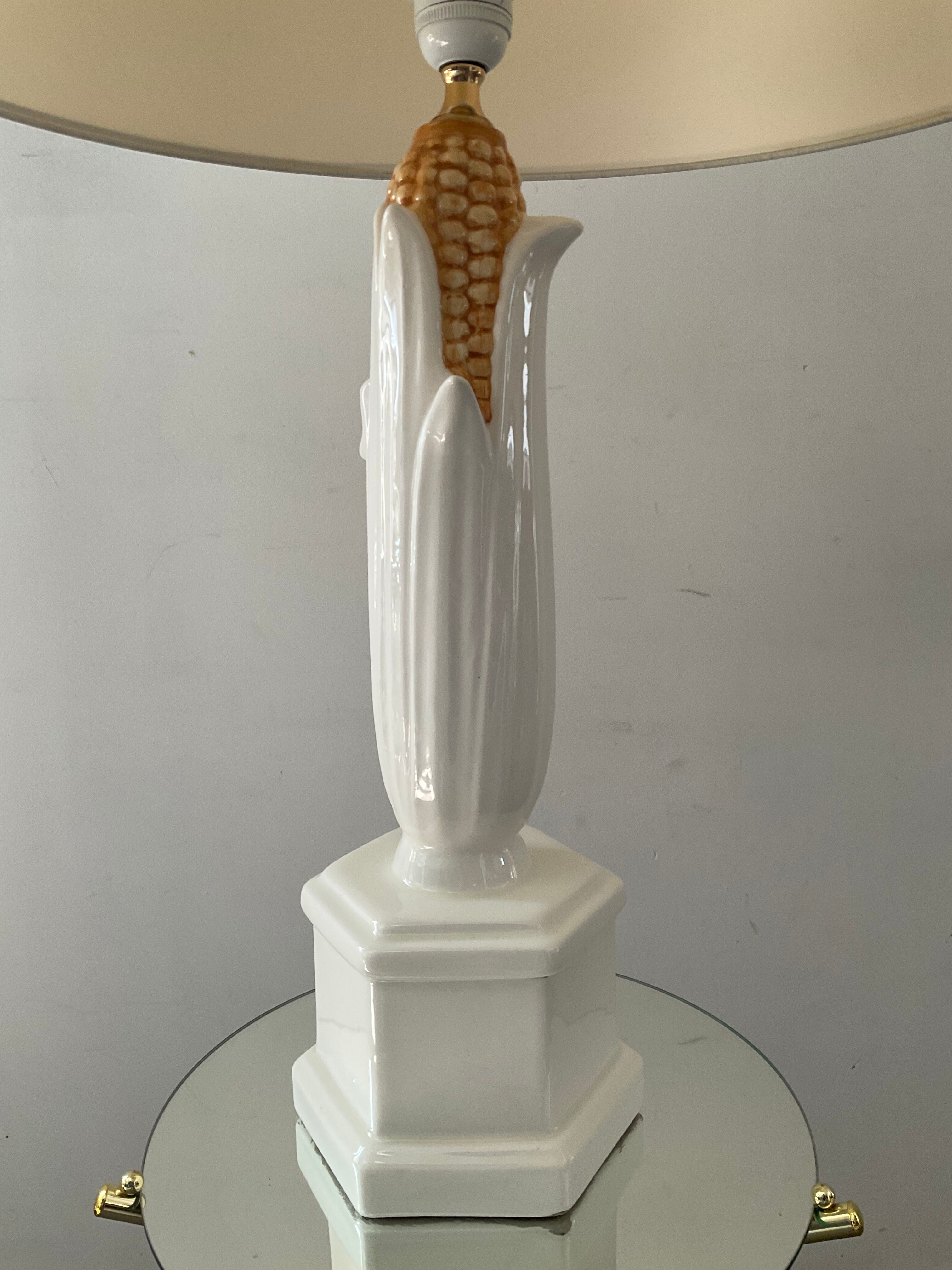 Vintage ceramic cob lamp 70s