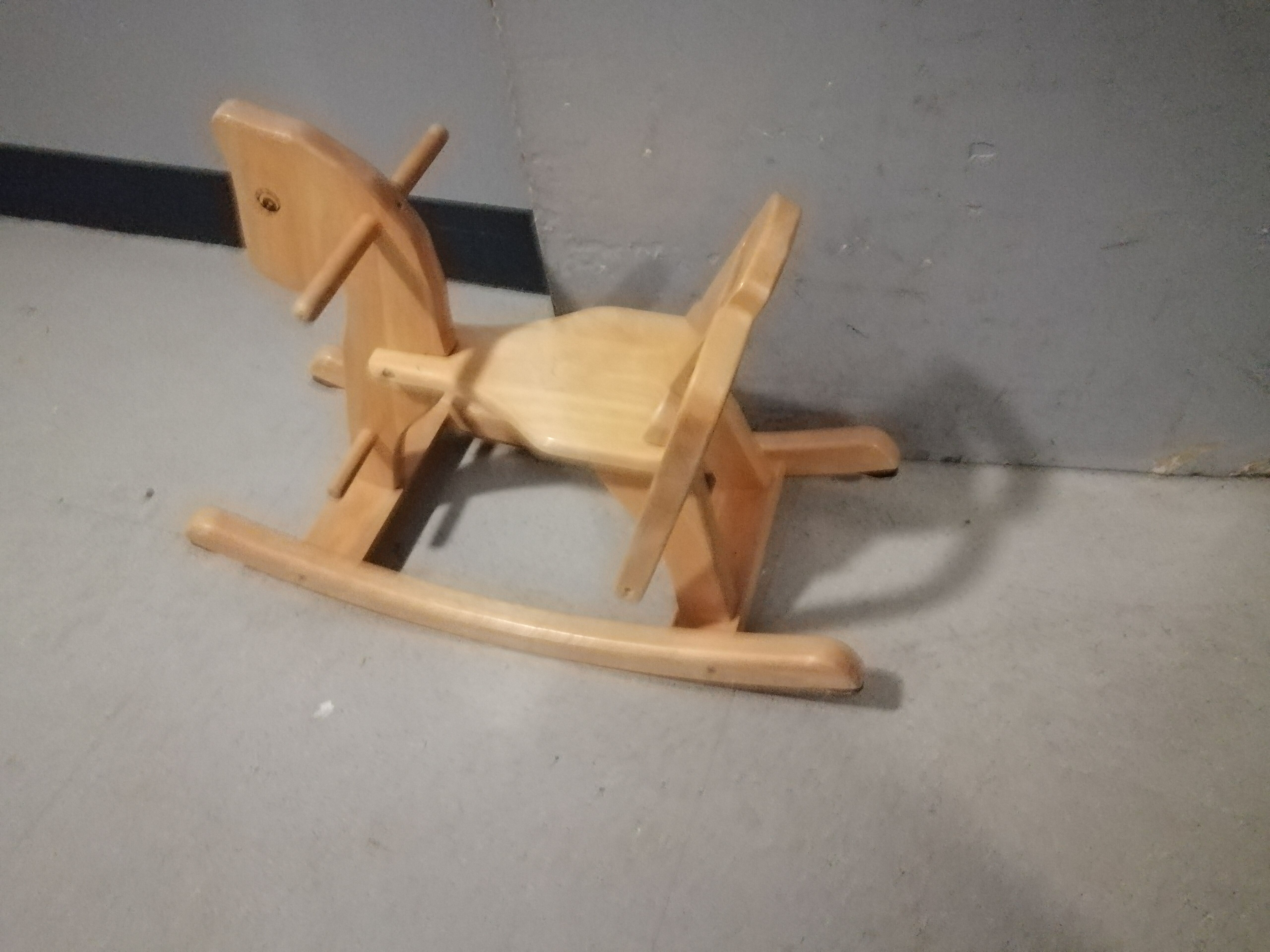 Wooden rocking horse