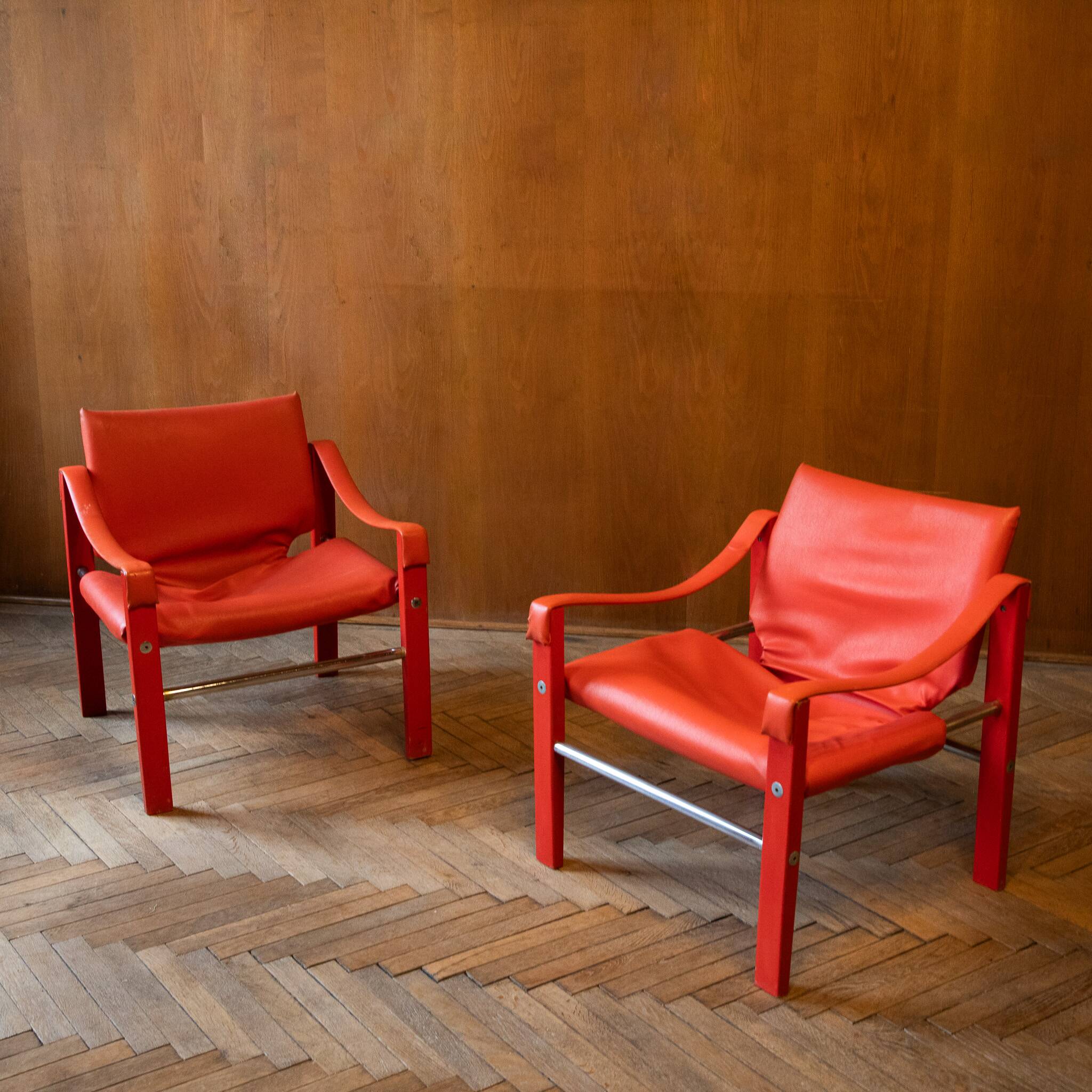 Safari lounge chairs by Maurice Burke