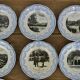 Set of 12 souvenir plates of Lourdes Digoin & Sarreguemines