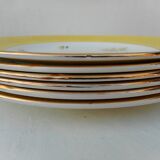 Set of six flat earthenware plates