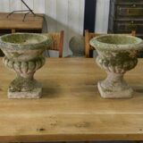 Pair of Medici vases in reconstituted stone, 20th century