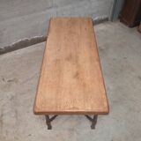 Table basse art populaire moderniste brutalist forme libre 1950 fer forgé