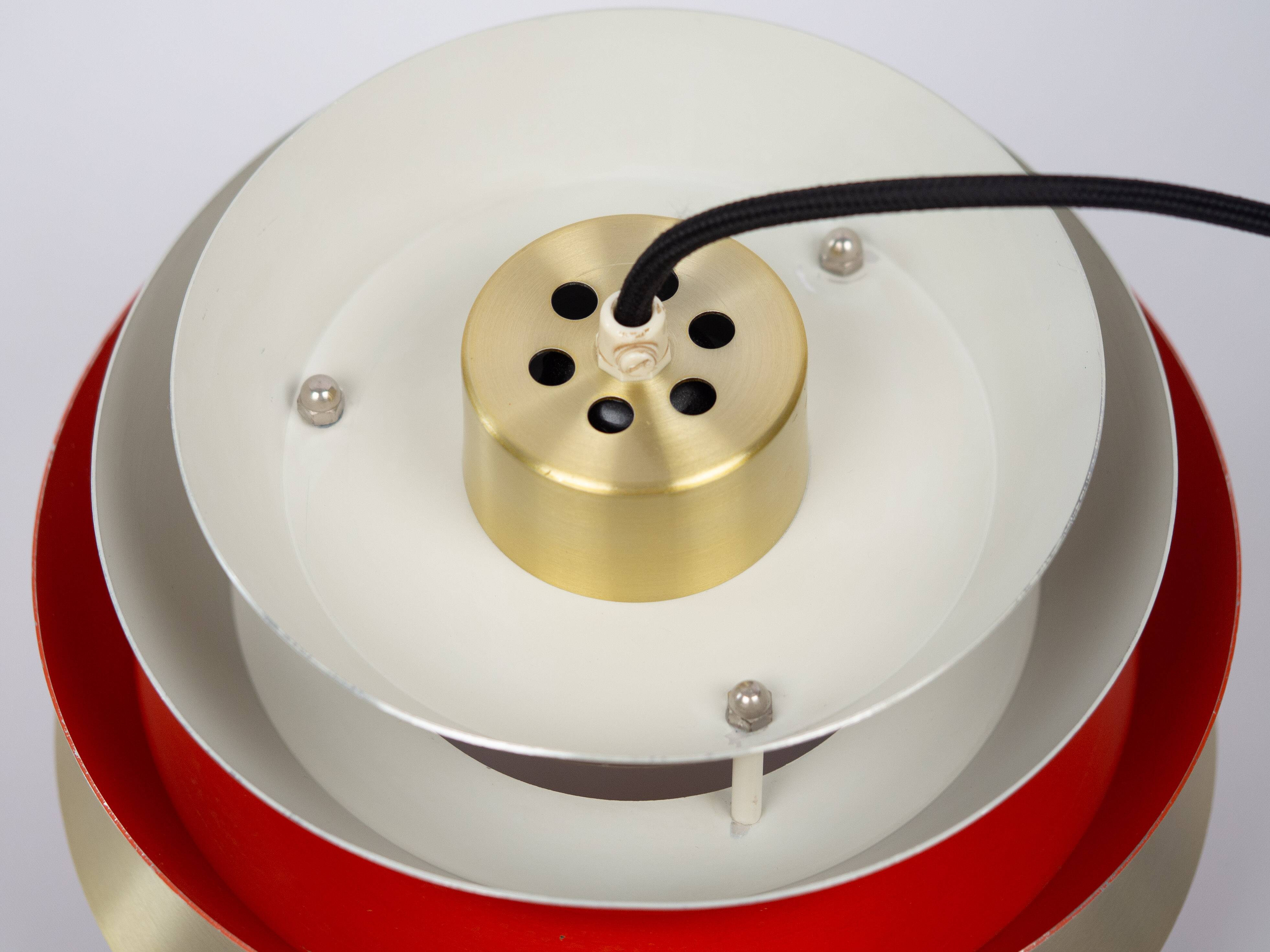 Pair of 2 Swedish vintage pendant lamps Trava by Carl Thore, Granhaga, 1960