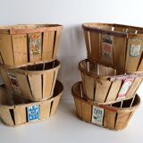 Batch of 6 storage cases, old fruit crates