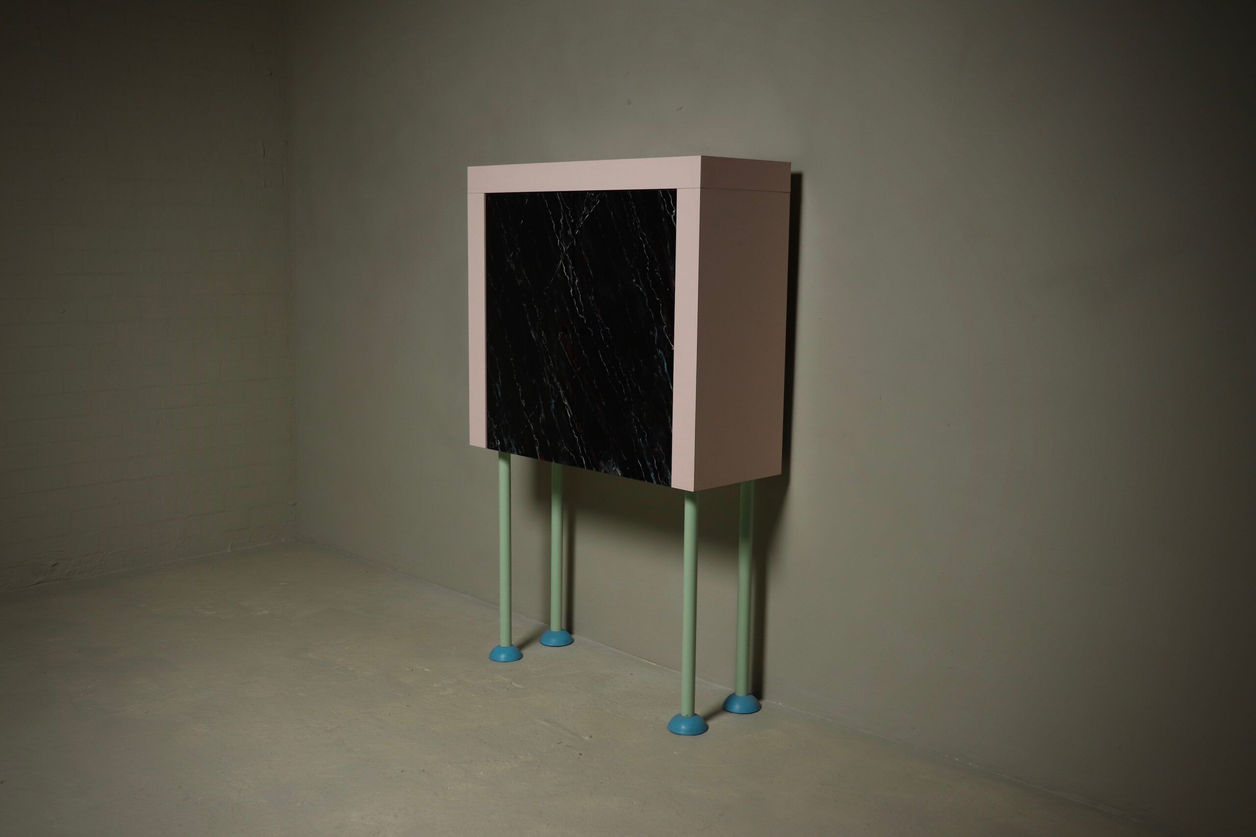 Memphis style cabinet by Dutch architect Wim Hofman 1980s