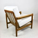 Vintage Armchair in White Ivory, 1970s