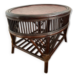 Table basse rotin bambou coloniale