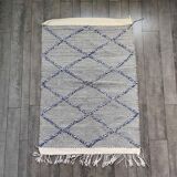 Berber carpet zanafi blue diamond 105x155 cm