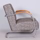 Czech Bauhaus Armchair in Chrome and Beech attributed to Mücke Melder, 1930s