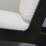 Brutalist oak lounge chair by Esko Pajamies for ASKO, Finland 1970s