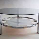 Space Age Glass And Chrome Coffee Table