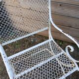 Pair of early 20th century metal garden armchairs