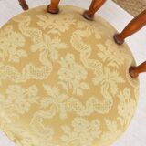 Pair of chairs in turned wood and fabric, vintage, dating from 1960.