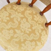 Pair of chairs in turned wood and fabric, vintage, dating from 1960.
