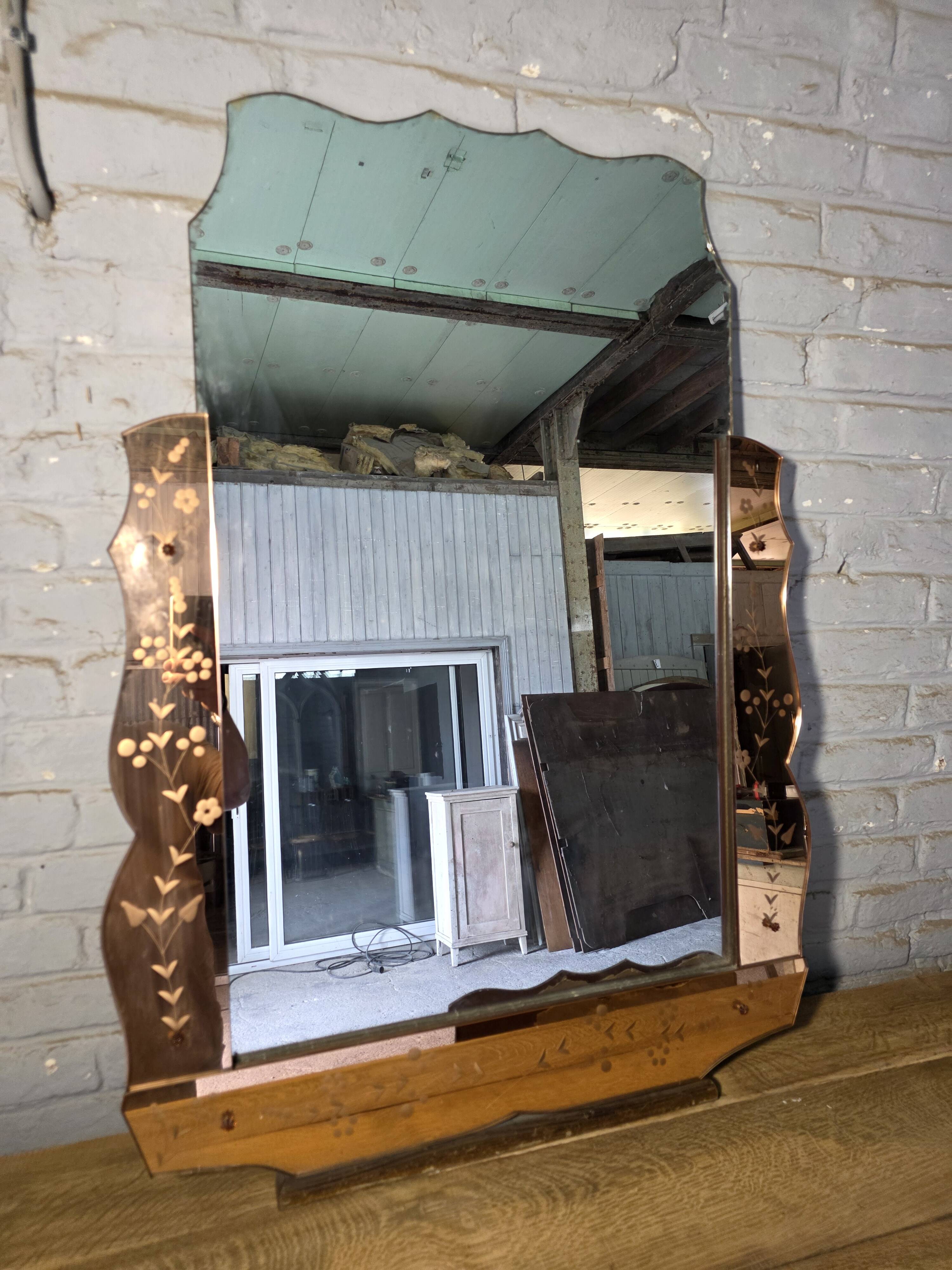 Venetian mirror Art Deco 1930s/40s