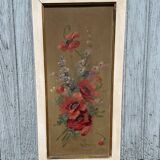 Tableau bouquet de fleurs sur huile : signé G.CORDIER