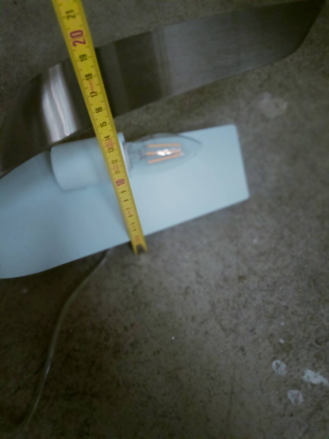 Brushed steel wall light Space Age