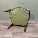 Medallion armchair in natural wood from louis xvi xviii eme century