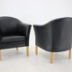 Paire de fauteuils en cuir Mogens Hansen, Danemark