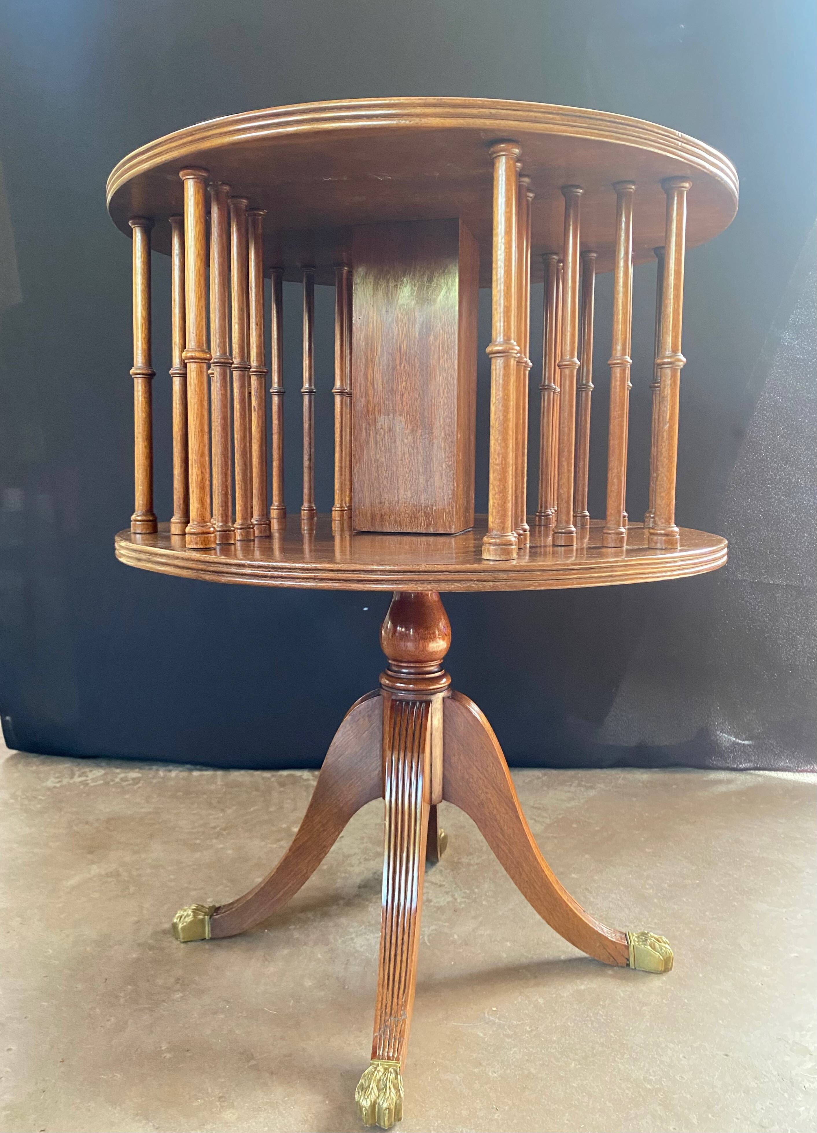 revolving bookcase, Empire style