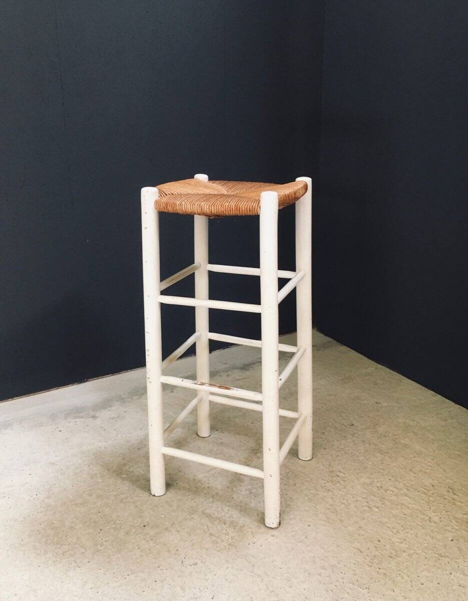Rustic Handcrafted High Stools, France, 1940s, Set of 5