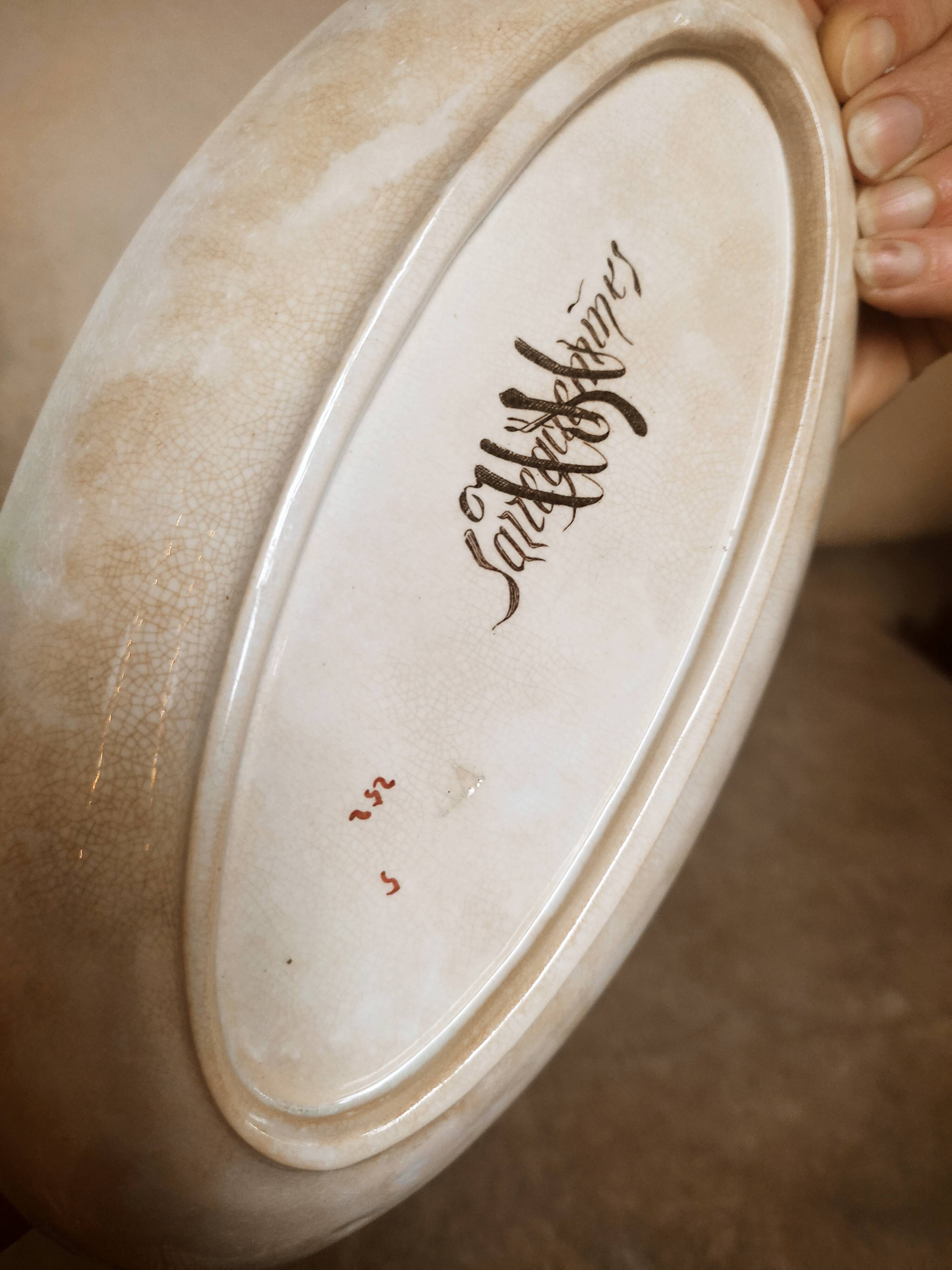 2 earthenware raviers by Sarreguemines