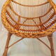 Chaise enfant en osier vintage