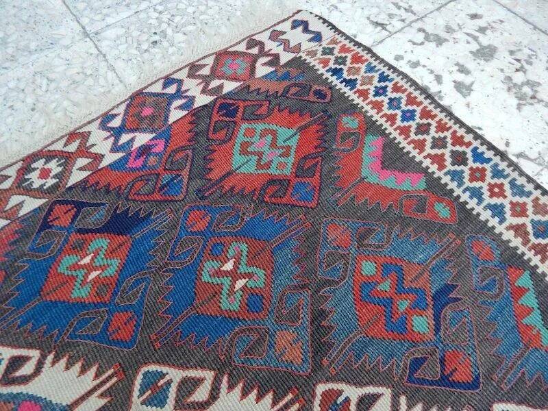 Vintage Turkish hallway rug 148x393 cm