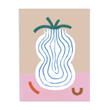 Wall poster vase blue lines 30cm*40cm