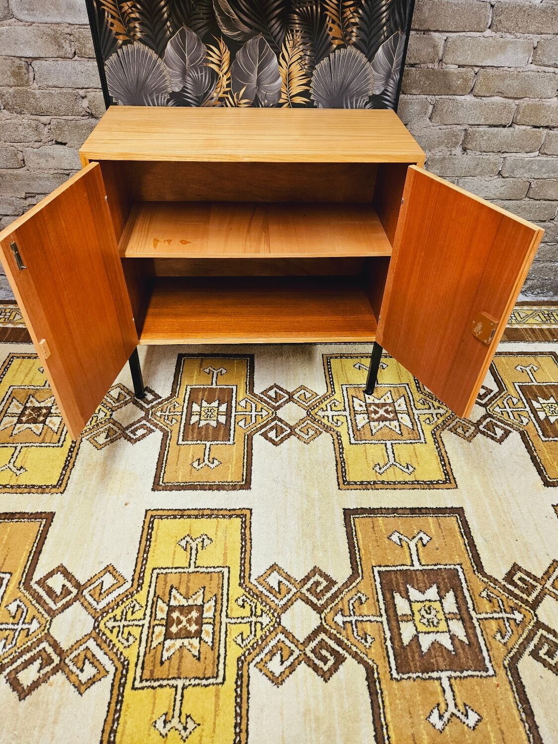 Modular furniture with vintage shelves year 1970
