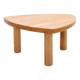 Table d'appoint triangulaire vintage en chêne