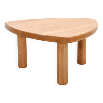 Vintage oak triangle side table