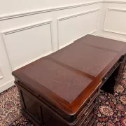 Classic English Partnerdesk Desk in Red Leather