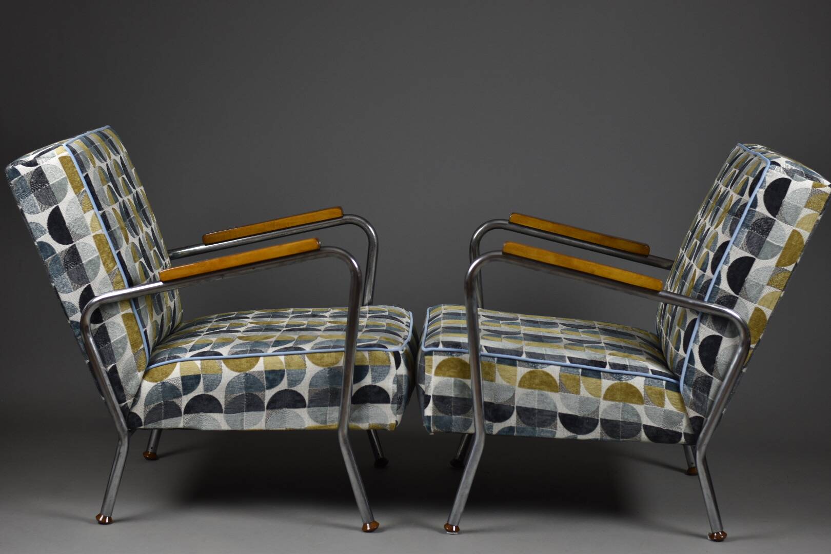 Paire de fauteuils Bauhaus, années 1950, Pologne