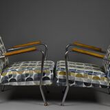Paire de fauteuils Bauhaus, années 1950, Pologne