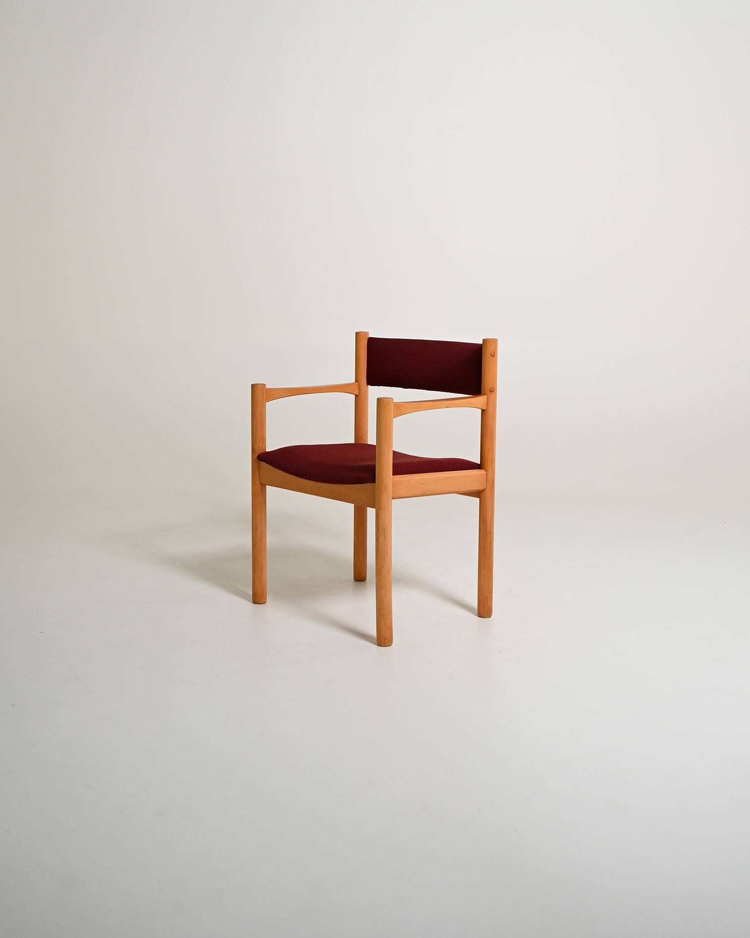 Set of 4 beech armchairs, Denmark, 1960s