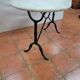 Bistro table marble top, 120×60cms