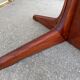 Scandinavian extendable round table in teak lg 115 to 205cm an60