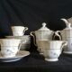 L. Bernardaud & Cie. - Limoges porcelain coffee set, Pompadour model, 1900s - 1927s