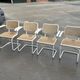 Set of 4 Cesca chairs model B64 with armrests Cesca Marcel breuer design