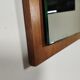 Scandinavian bevelled mirror in 60s teak 37x77cm
