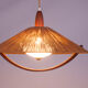 Ceiling Lamp in Teak and Sisal from Temde, 1960s