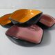 4 vintage ceramic bowls with free-form design