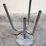 Old chrome metal swivel medical stool