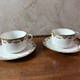 Paire de déjeuner en porcelaine